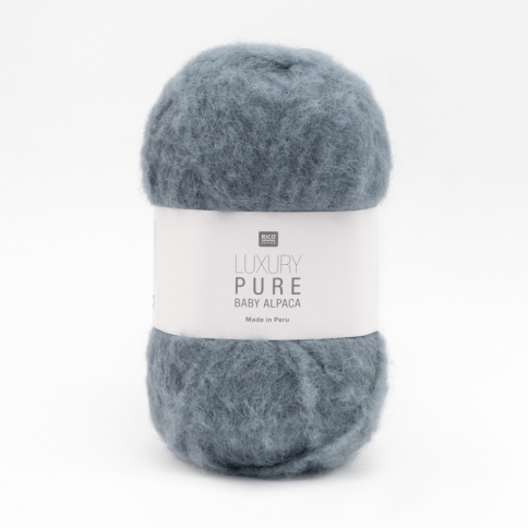  Пряжа Rico Luxury Pure Baby Alpaca 008 smokey blue фото 1