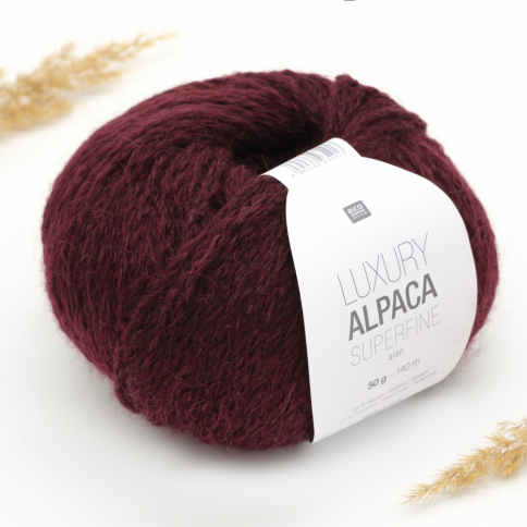  Пряжа Rico Luxury Alpaca Superfine Aran wine red 028 фото 1