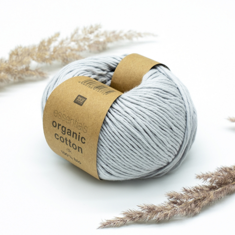  Пряжа Rico Essentials Organic Cotton DK silver grey 018 фото 1