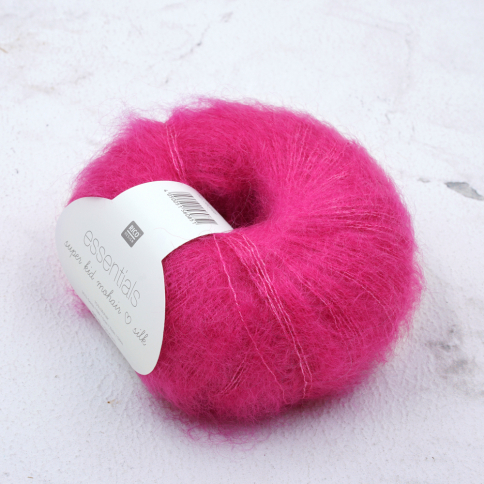  Пряжа Rico Essentials Super Kid Mohair Silk fuchsia 021 фото 1