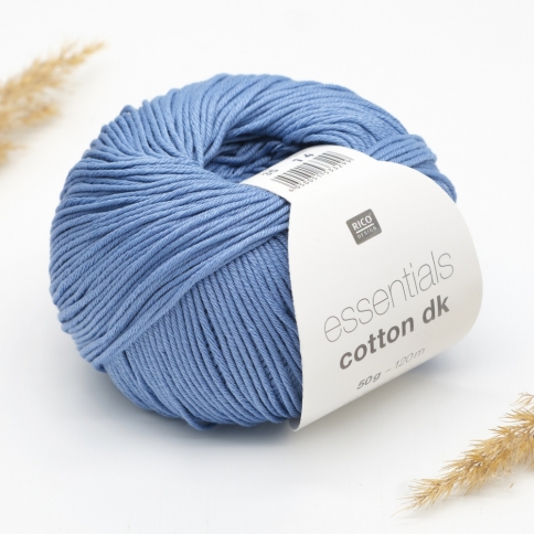  Пряжа Rico Essentials Cotton DK pigeon blue 35 фото 1