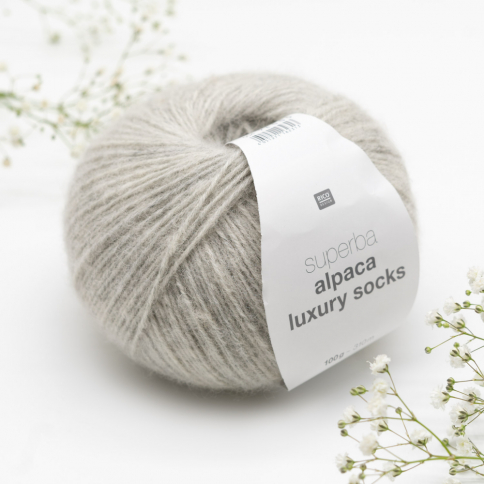  Пряжа Rico Superba Alpaca Luxury Socks silver grey 004 фото 1