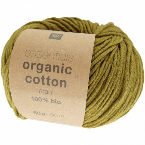  Пряжа Rico Essentials Organic Cotton Aran olive 014 фото 1