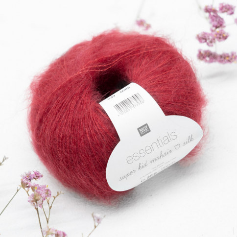  Пряжа Rico Essentials Super Kid Mohair Silk cherry 039 фото 1