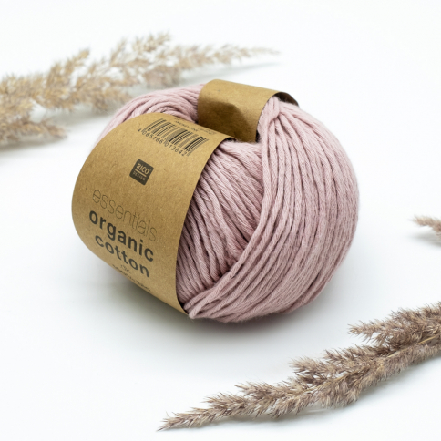  Пряжа Rico Essentials Organic Cotton DK smokey pink 005 фото 1