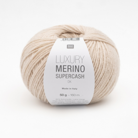  Пряжа Rico Luxury Merino Supercash DK 002 ecru фото 1