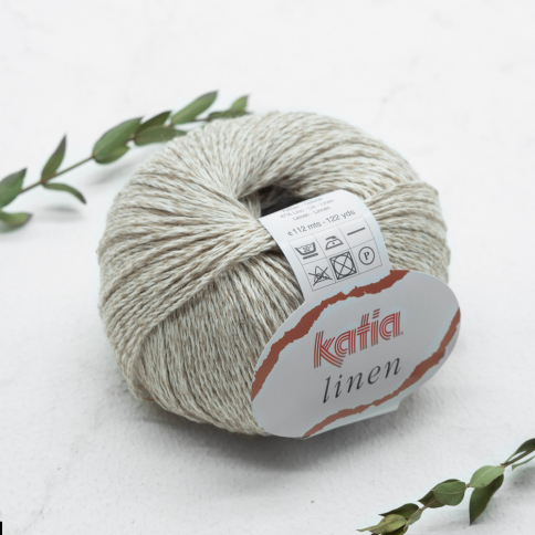  Пряжа Katia Linen 7 beige off-white фото 1