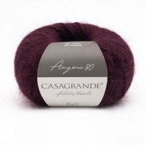  Пряжа Casagrande Angora 80 Burgundy 010 (687) фото 1