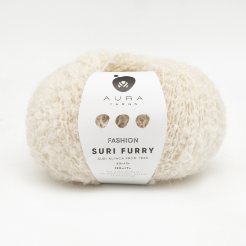  Пряжа Aura Suri Furry 13.001 Cream фото 1