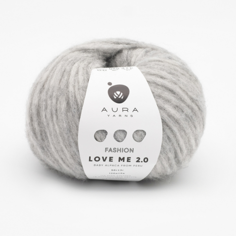  Пряжа Aura Love Me 2.0 09.002 Silver grey фото 1