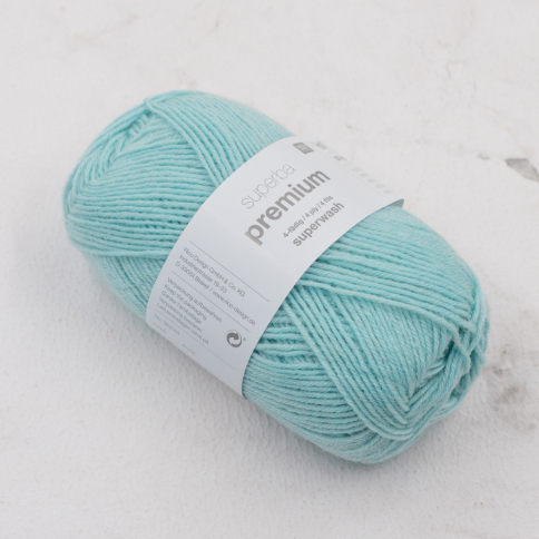  Пряжа Rico Superba Premium 4-ply 50g light blue 008 фото 1