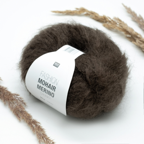  Пряжа Rico Fashion Mohair Merino taupe 017 фото 1