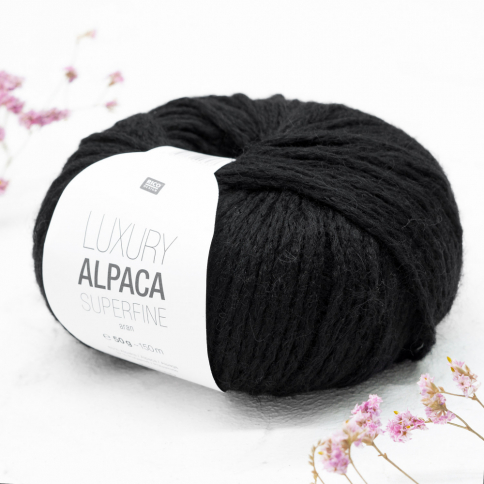  Пряжа Rico Luxury Alpaca Superfine Aran black 018 фото 1