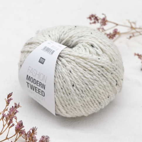  Пряжа Rico Fashion Modern Tweed Aran cream 001 фото 1