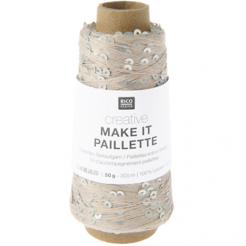  Пряжа Creative Make It Paillette 001 silver фото 1