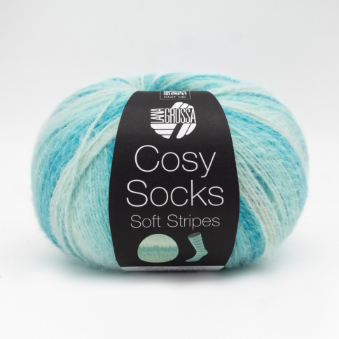 Пряжа Lana Grossa Meilenweit.100.Cosy Socks Soft Stripes 102 фото 1