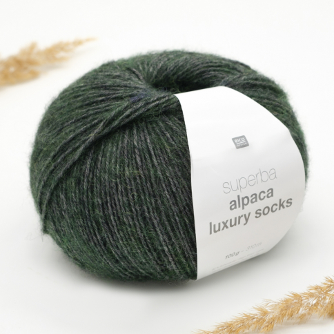  Пряжа Rico Superba Alpaca Luxury Socks olive 018 фото 1