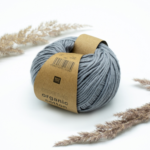 Пряжа Rico Essentials Organic Cotton DK grey 019 фото 1