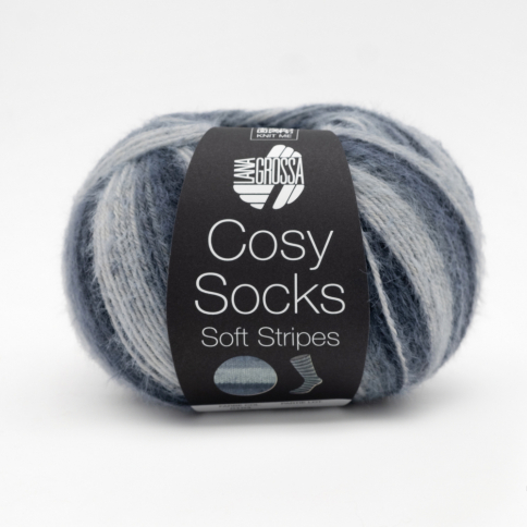  Пряжа Lana Grossa Meilenweit.100.Cosy Socks Soft Stripes 104 фото 1